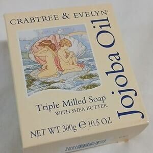 NEW CRABTREE & EVELYN Jojoba Oil Triple Milled Soap w/ Shea Butter Shell 10.5 oz